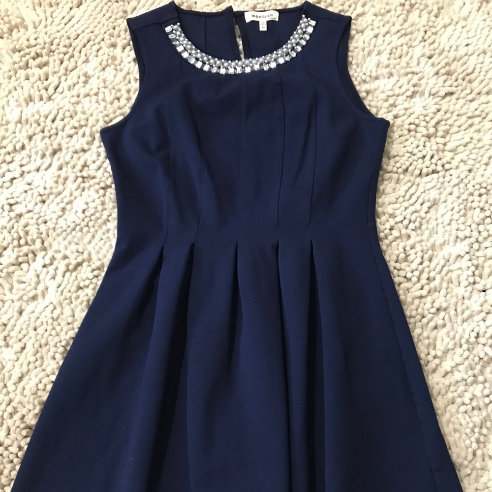 Short, navy-blue dress